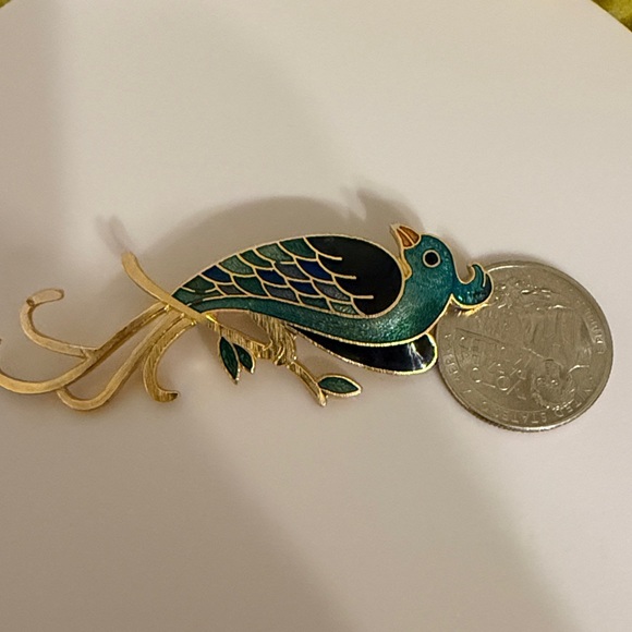 Valentino Women’s  Brooches Enameled Bird Brooch | Boho Vintage Brooches - Picture 9 of 11
